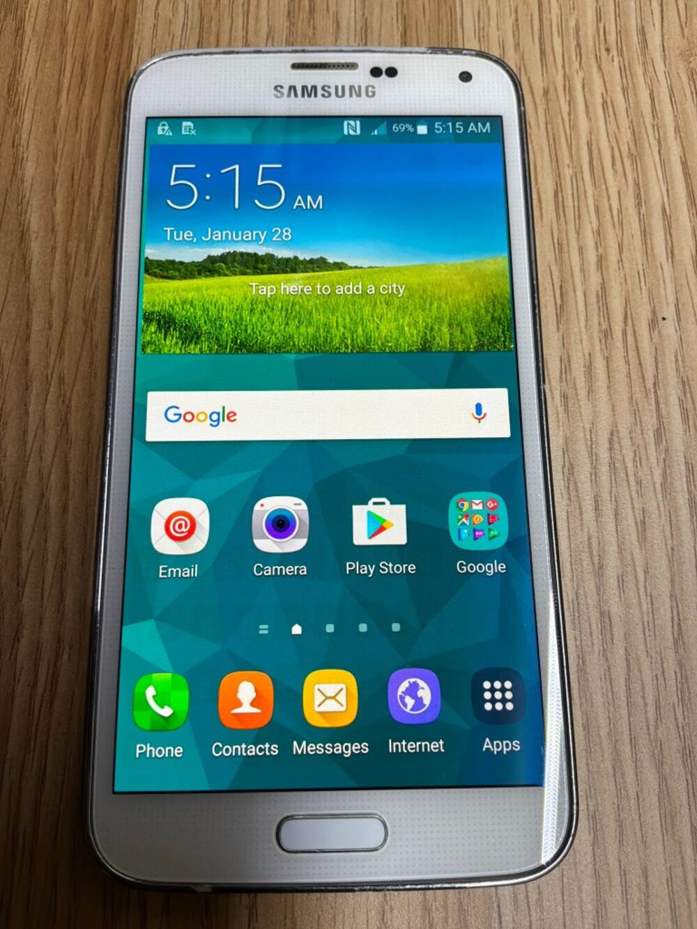 Samsung Galaxy S5 SM-G900A AT&T 16GB White Android Smartphone Tested & Working